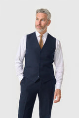 Thomas Navy Tweed Three Piece Suit
