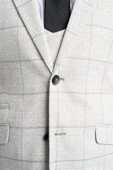 Light Grey Check Blazer - House of Cavani