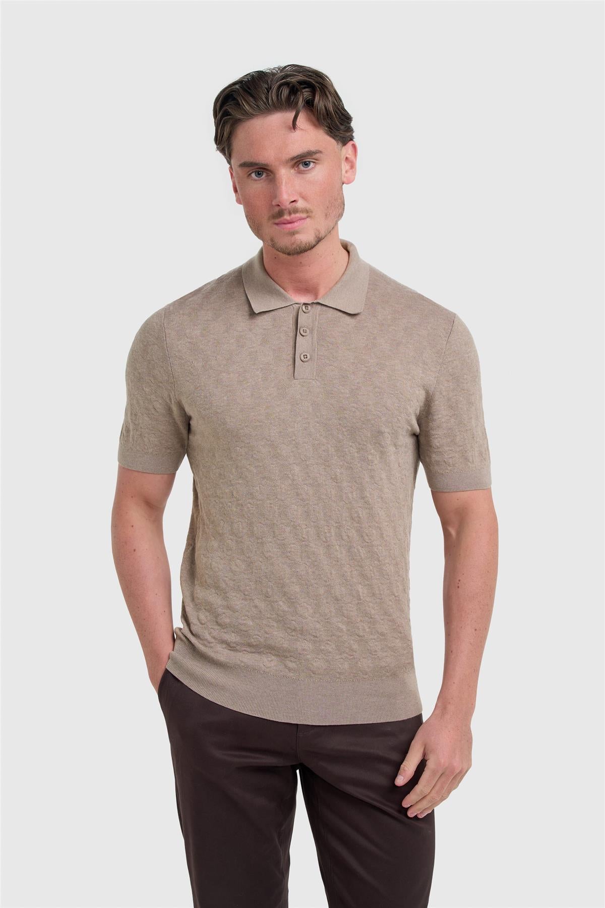 Armando Light Brown Polo - House of Cavani