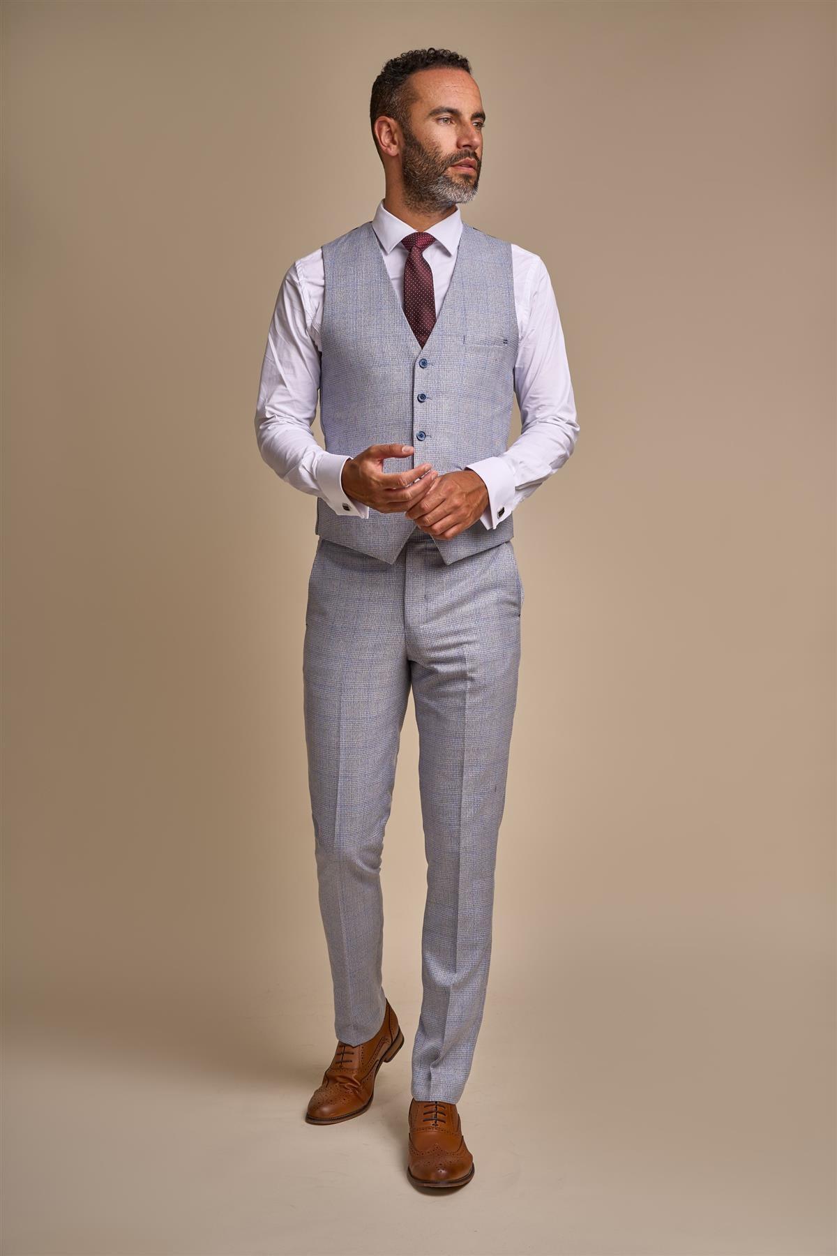 Caridi Sky Waistcoat With Trouser Front