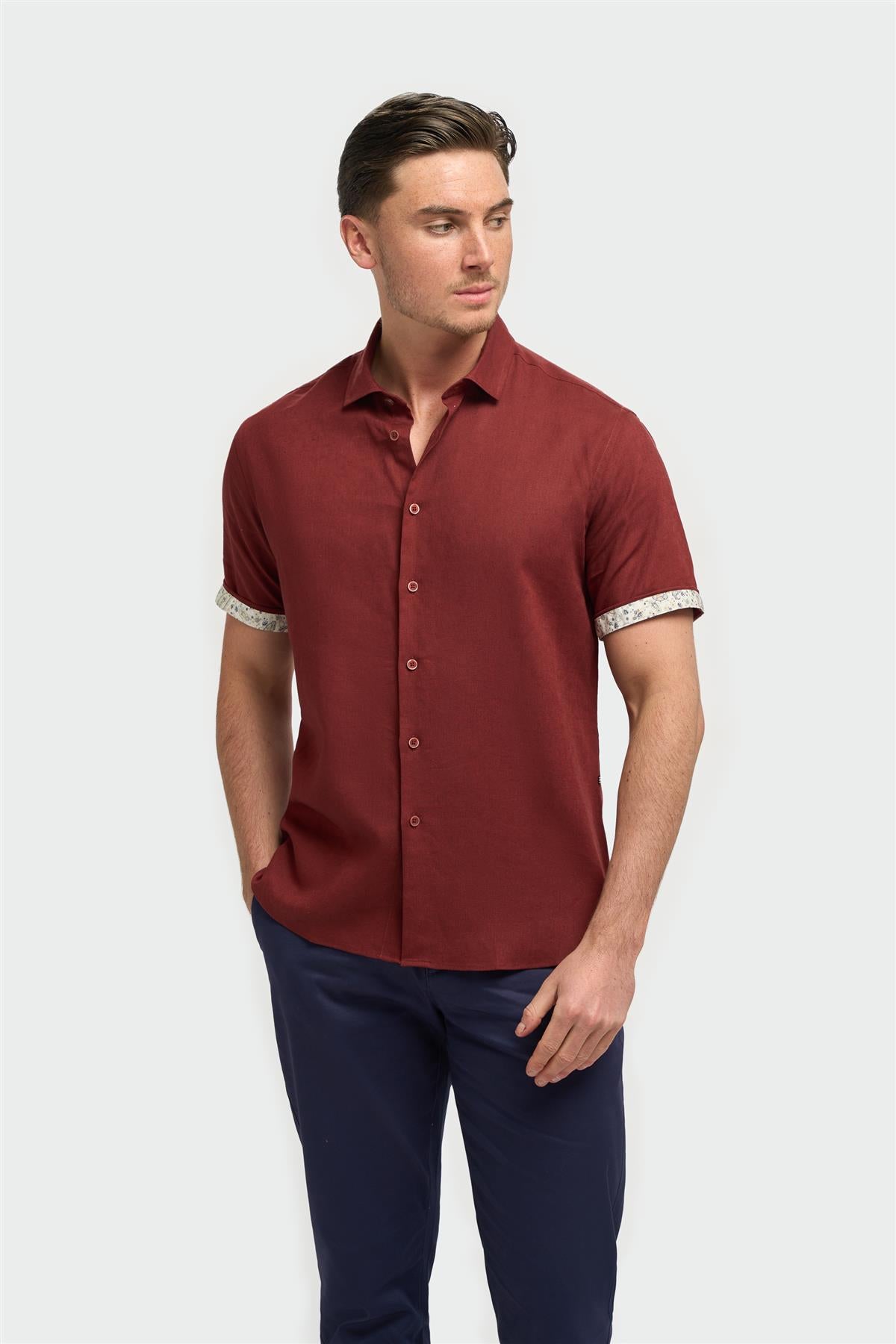 Matera Rust Short Sleeve Shirt