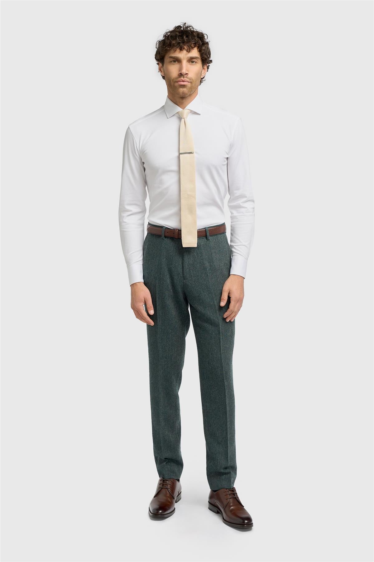 Thomas Lush Olive Tweed Trouser