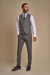 Martez Grey Waistcoat With Trouser Front