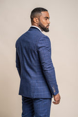 Kaiser Blue Tweed Three Piece Suit