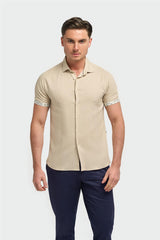 Matera Taupe Short Sleeve Shirt