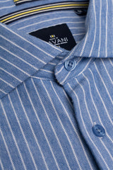 Ashley Stripe  Blue Shirt