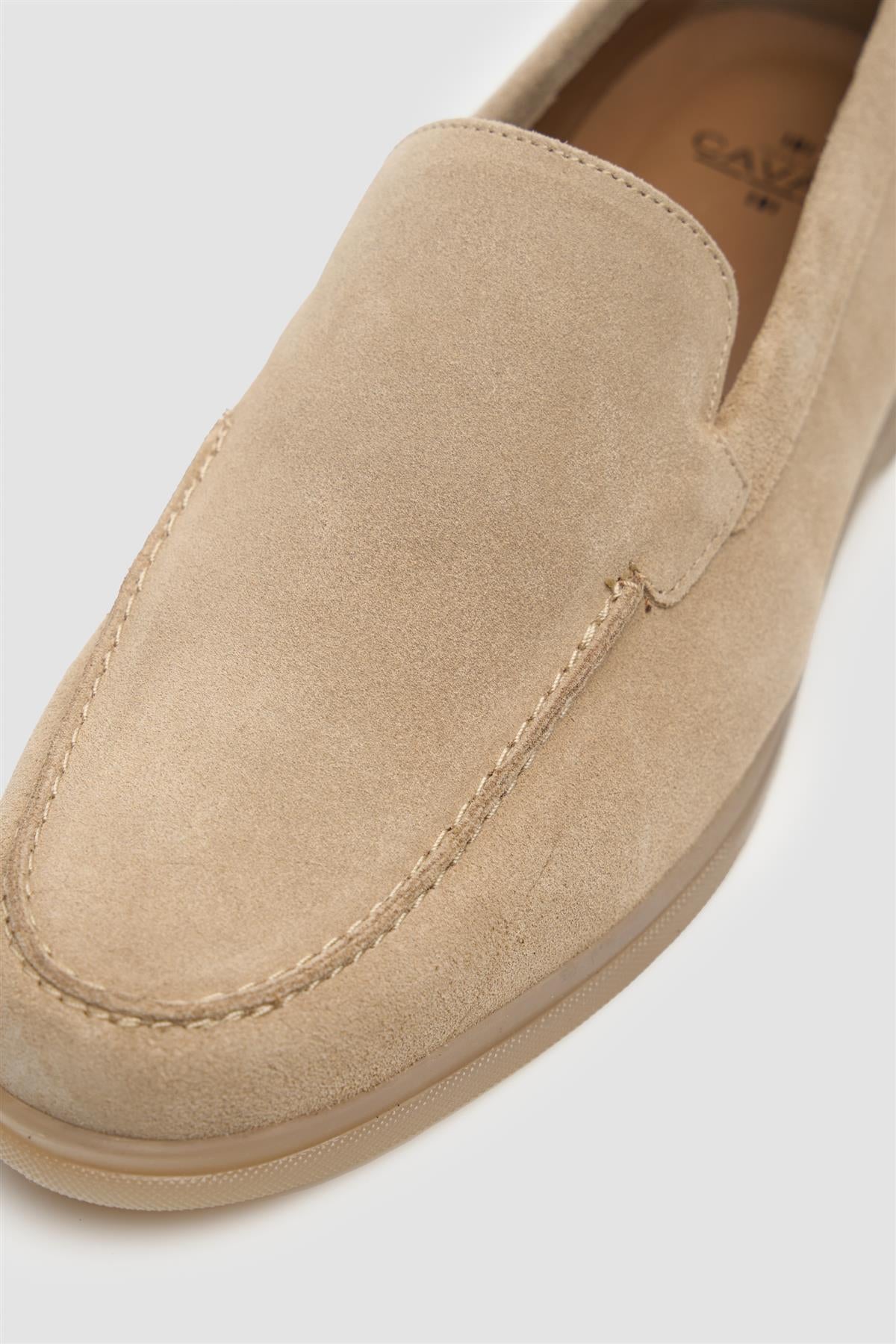 Breezy Sand Slip-On Suede Loafers