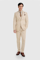 Malibu Beige Three Piece Suit - House of Cavani