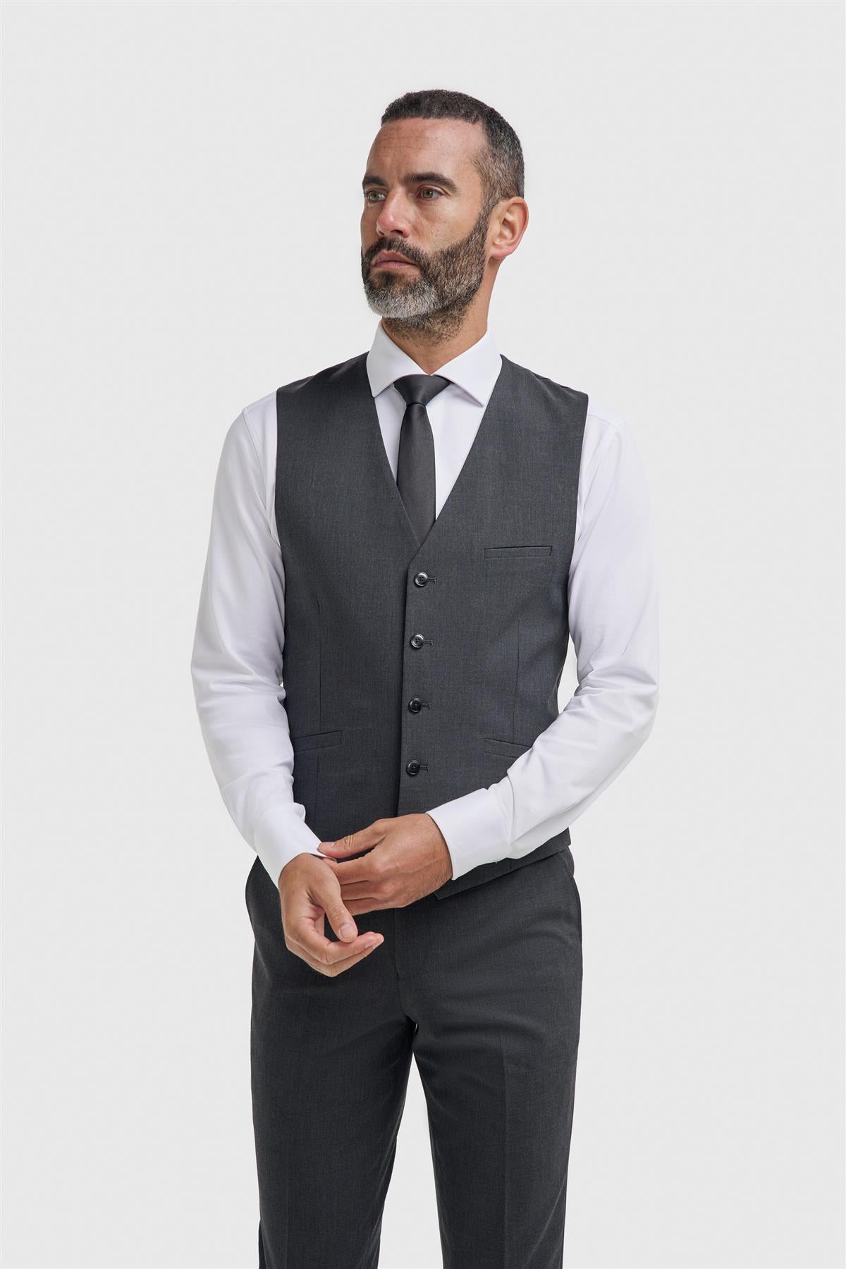 Malibu Charcoal Waistcoat