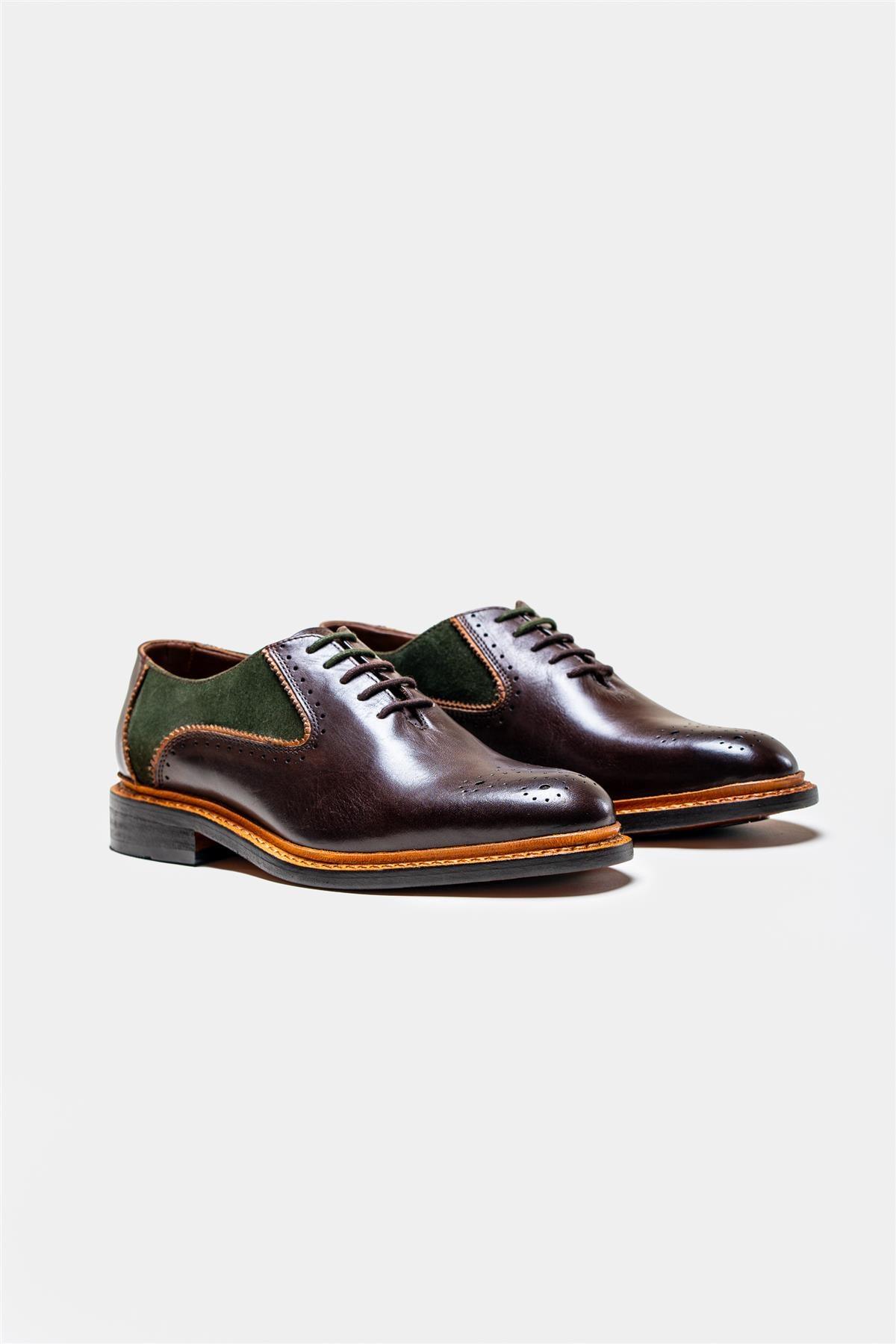 Brentwood brown/oilve shoes front