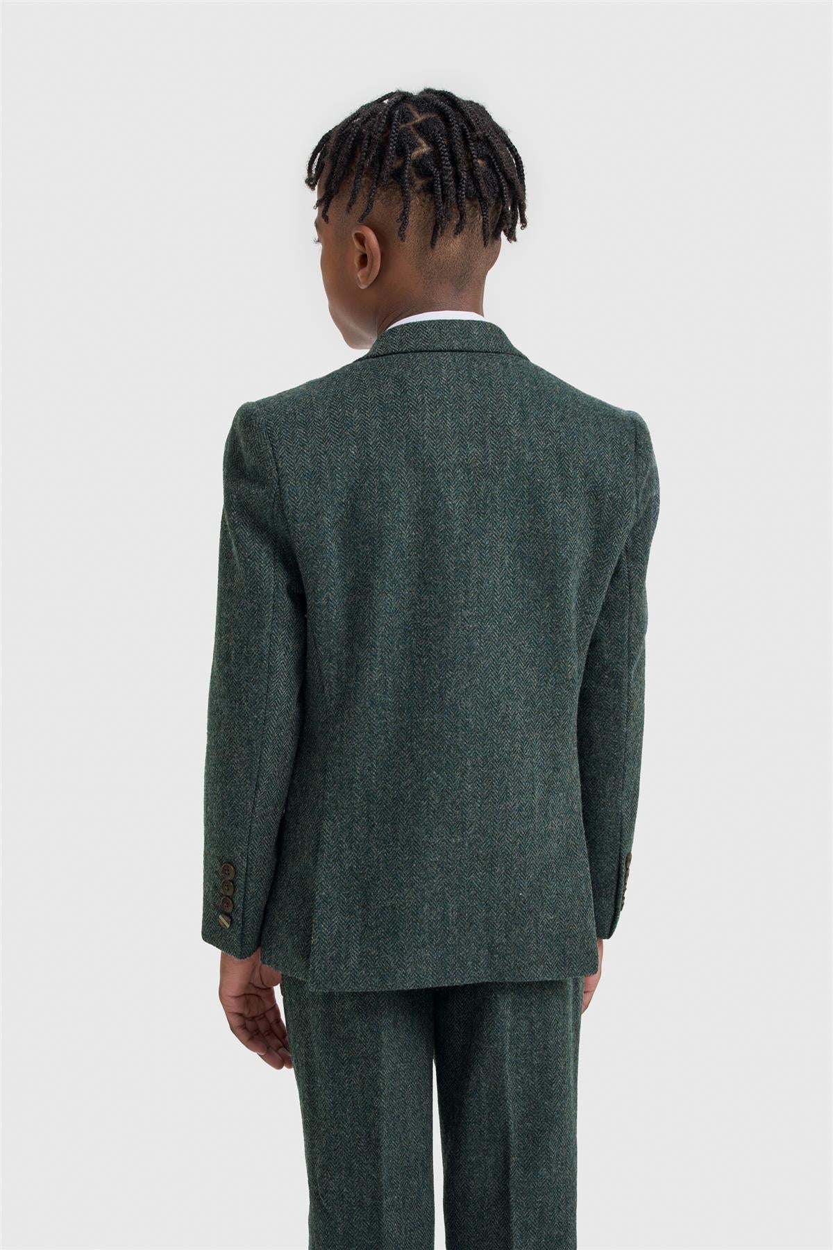 Boys Thomas Lush Olive Suit