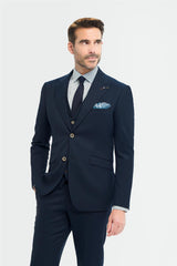 Tropez Navy Three Piece Suit