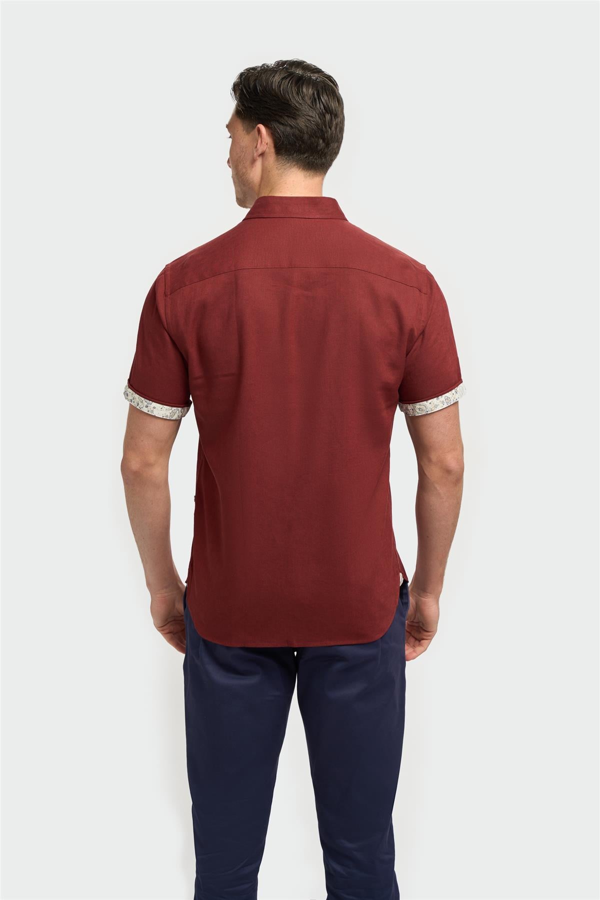 Matera Rust Short Sleeve Shirt