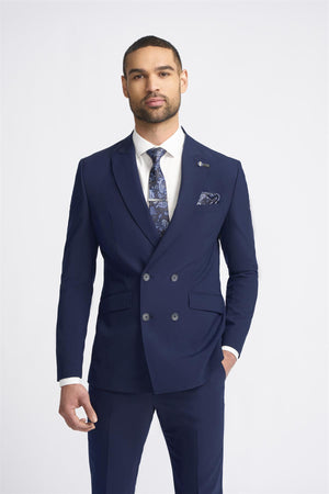 Victorious Double Breasted  Navy Blazer