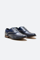 Ethan Grey Navy Shoe Front