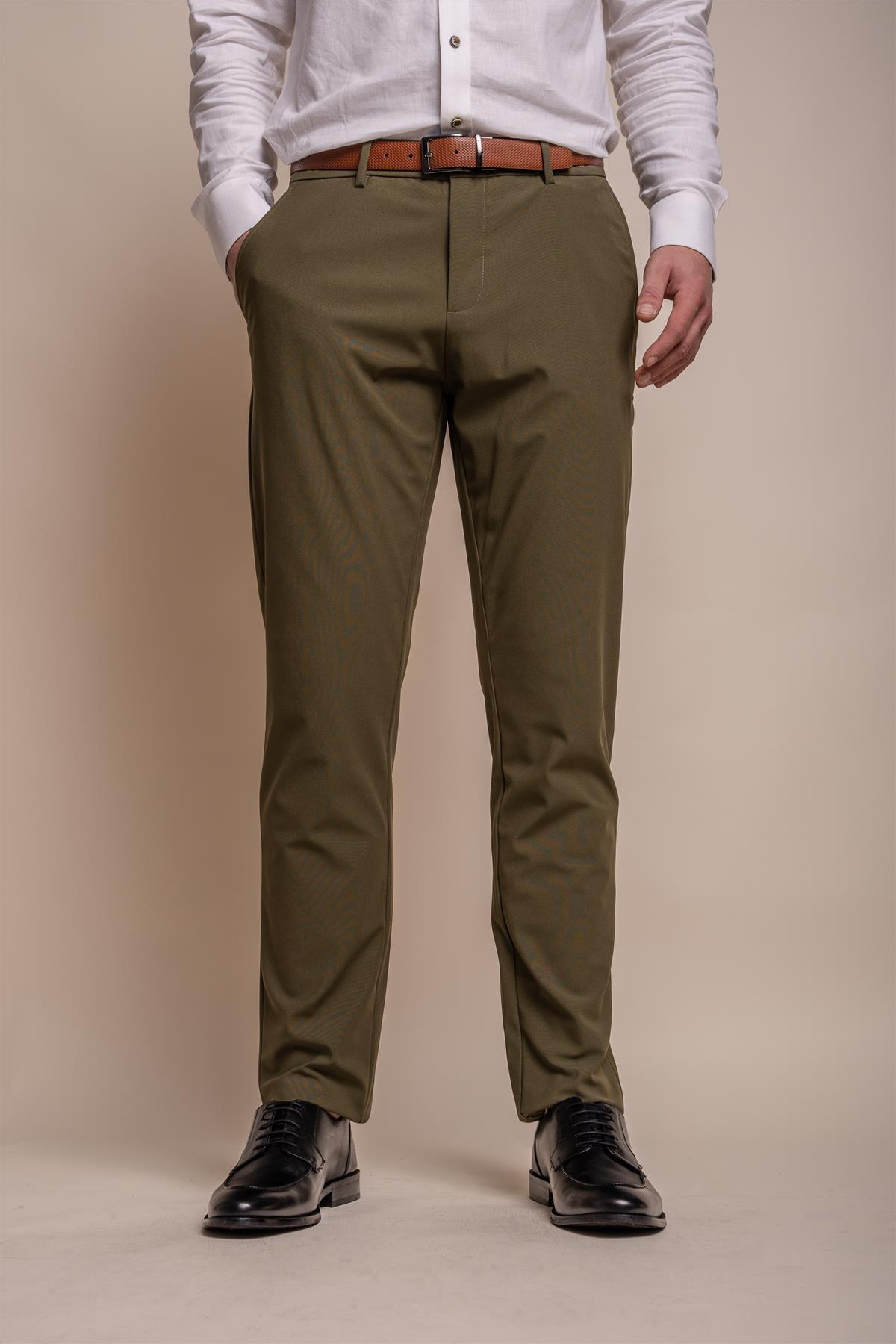 Reed khaki trouser front