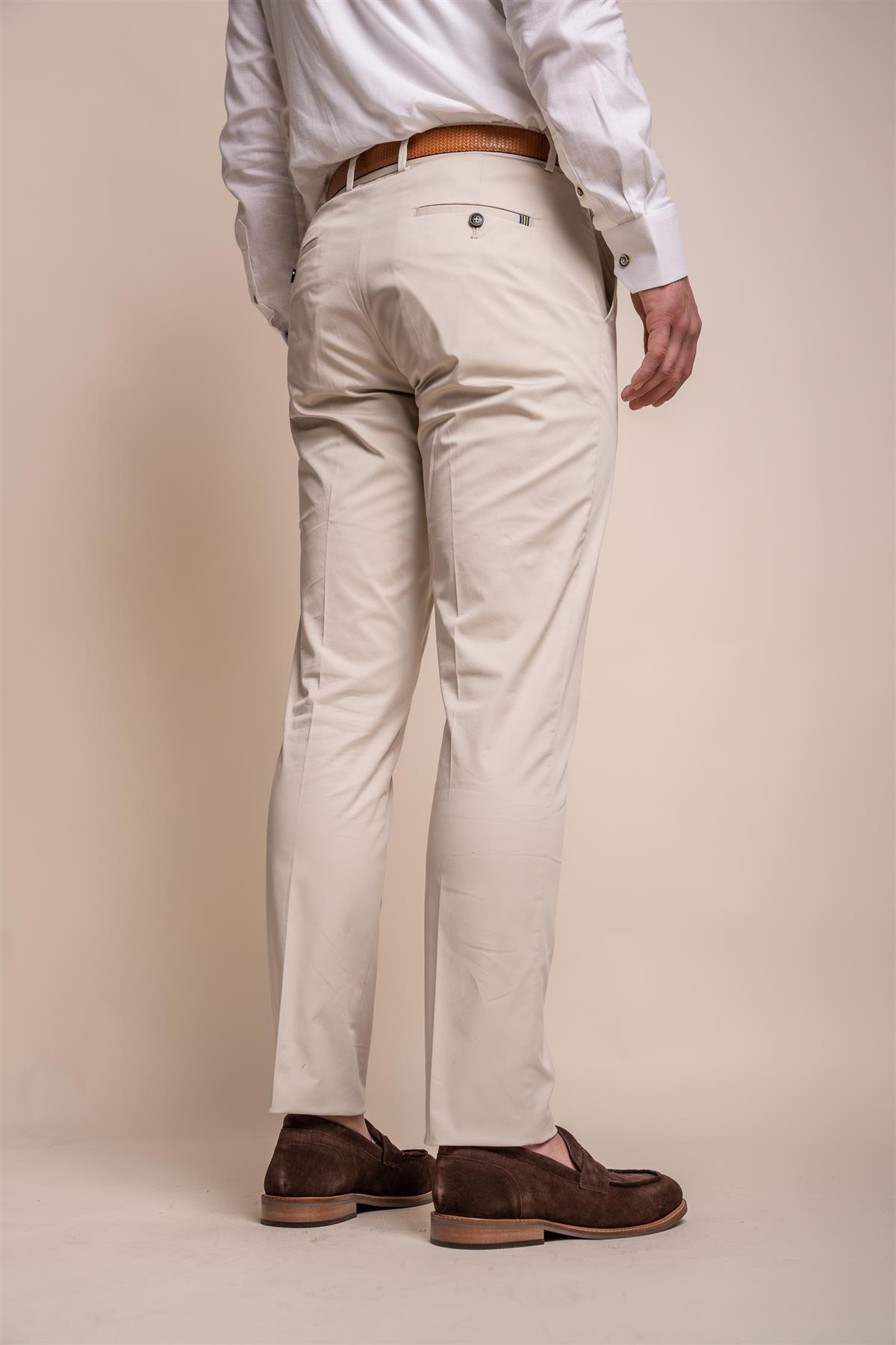 Buy Jainish Cream Regular Fit Checks Trousers for Mens Online @ Tata CLiQ