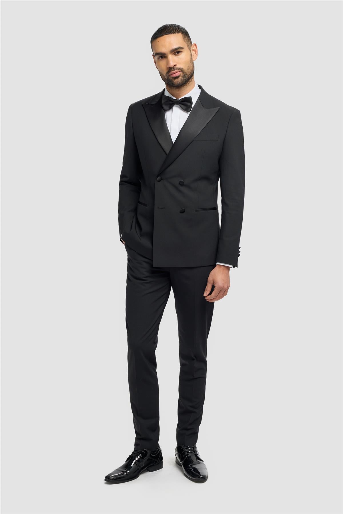 Aspen Double Breasted Black Blazer