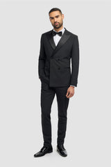 Aspen Double Breasted Black Blazer