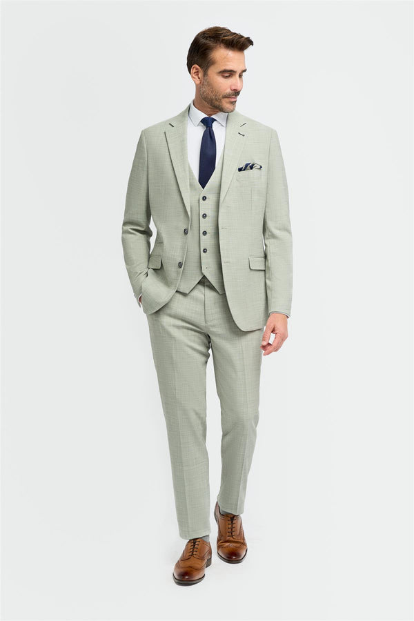 Camden Sage Three Piece Suit - House of Cavani