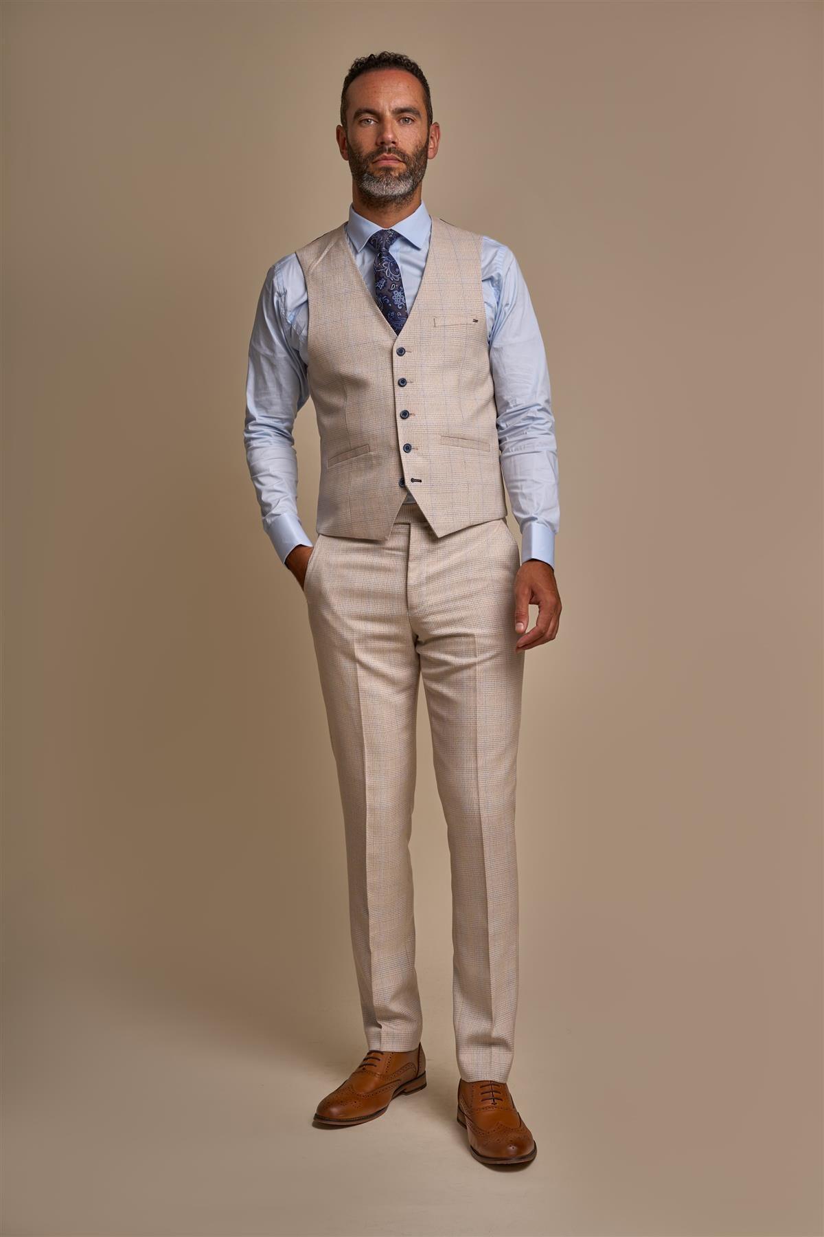 Caridi Beige Suit | Matching Mens & Boys Suits | Cream Wedding Suit –  Swagger & Swoon