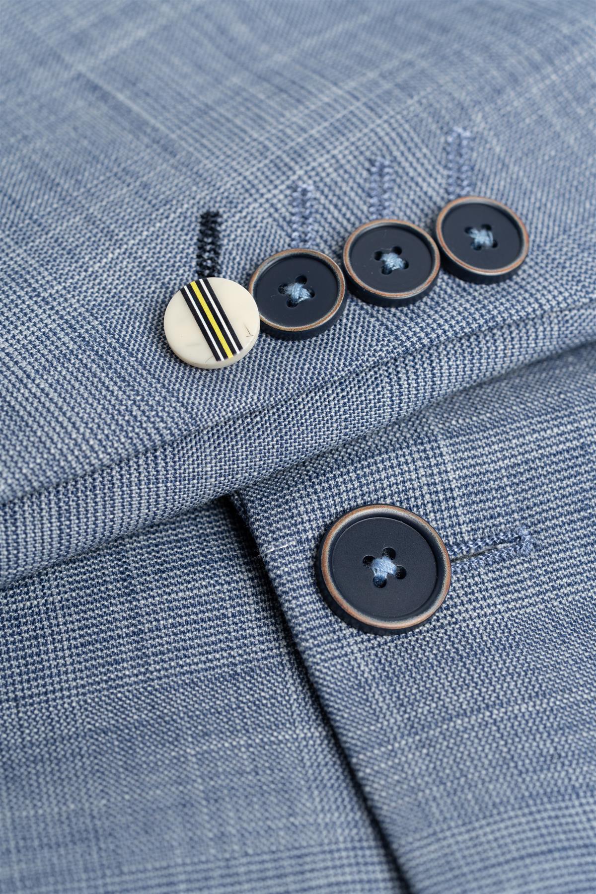 Camden Blue Three Piece Suit - House of Cavani