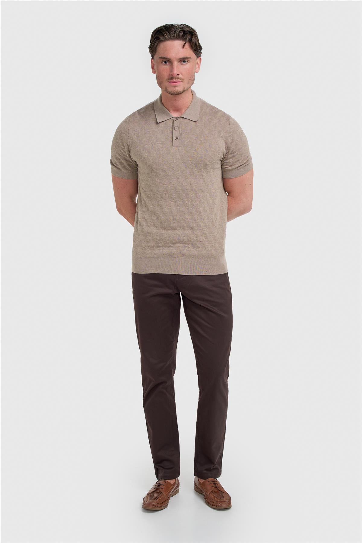 Armando Light Brown Polo - House of Cavani