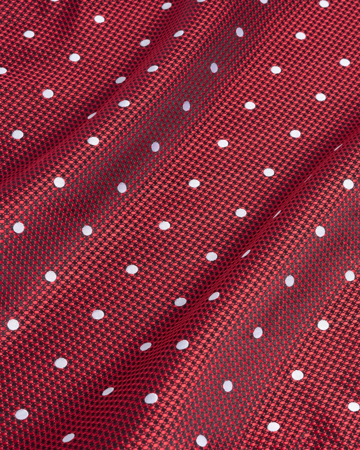 Knitted wine dot pocket square