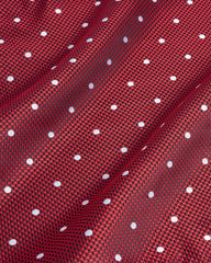 Knitted wine dot pocket square