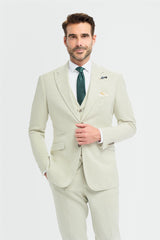 Tropez Sage Three Piece Suit