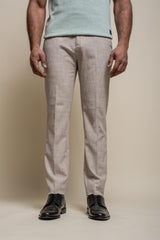 Tokyo fawn trouser front