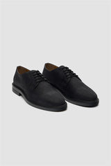 Pedro Waxy Black Leather Plain Shoe