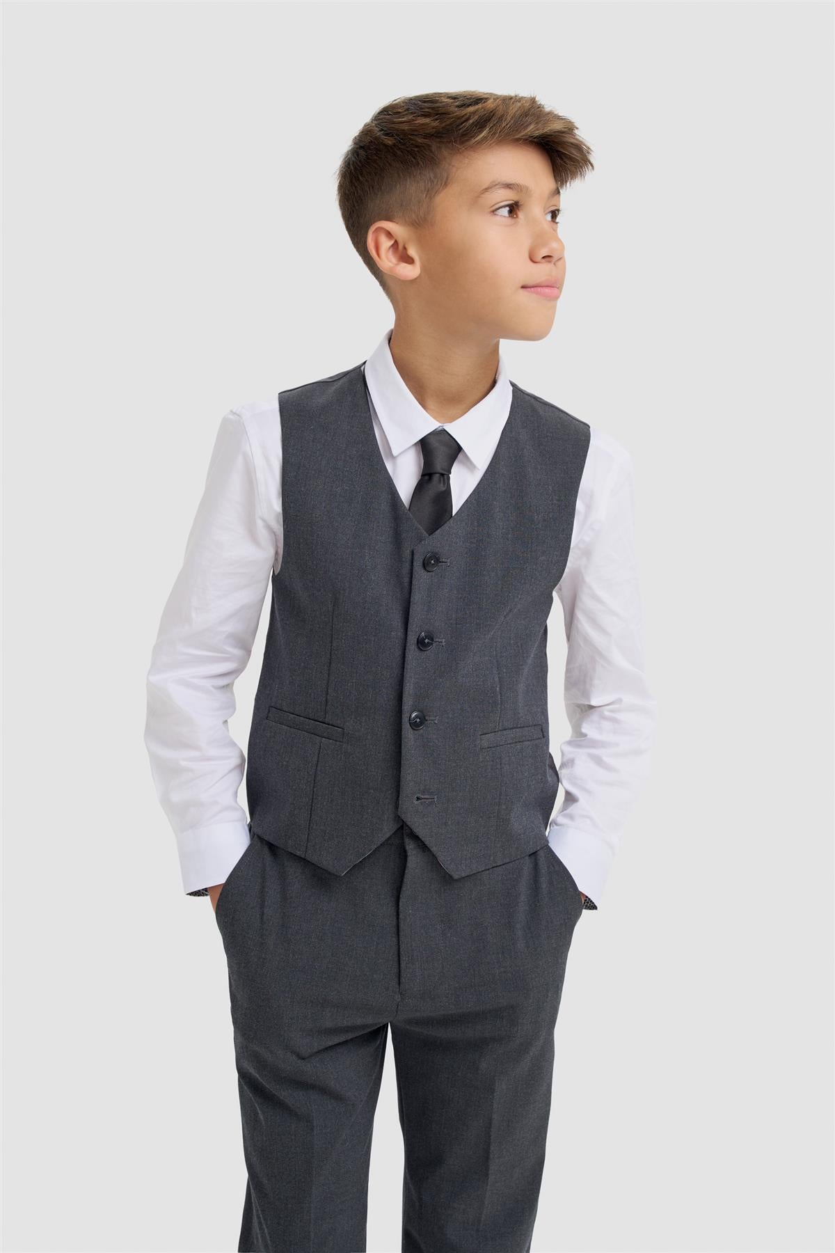 Boys Malibu Charcoal Suit
