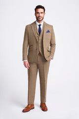 Albert Brown Three Piece Suit Front