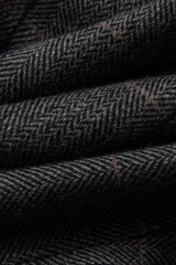 Grey Tweed Check Three Piece Suit - House of Cavani