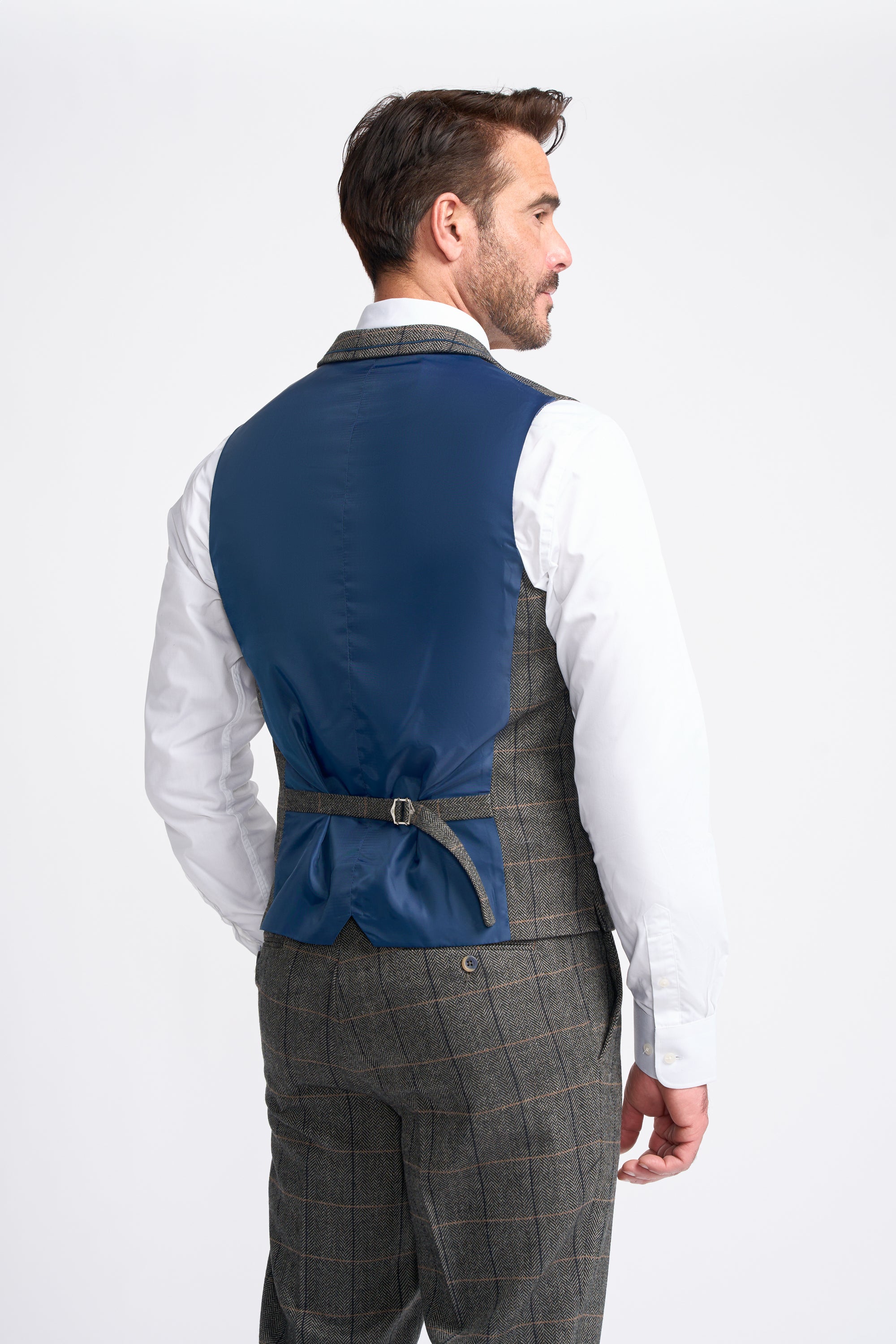 Albert Grey Waistcoat Back