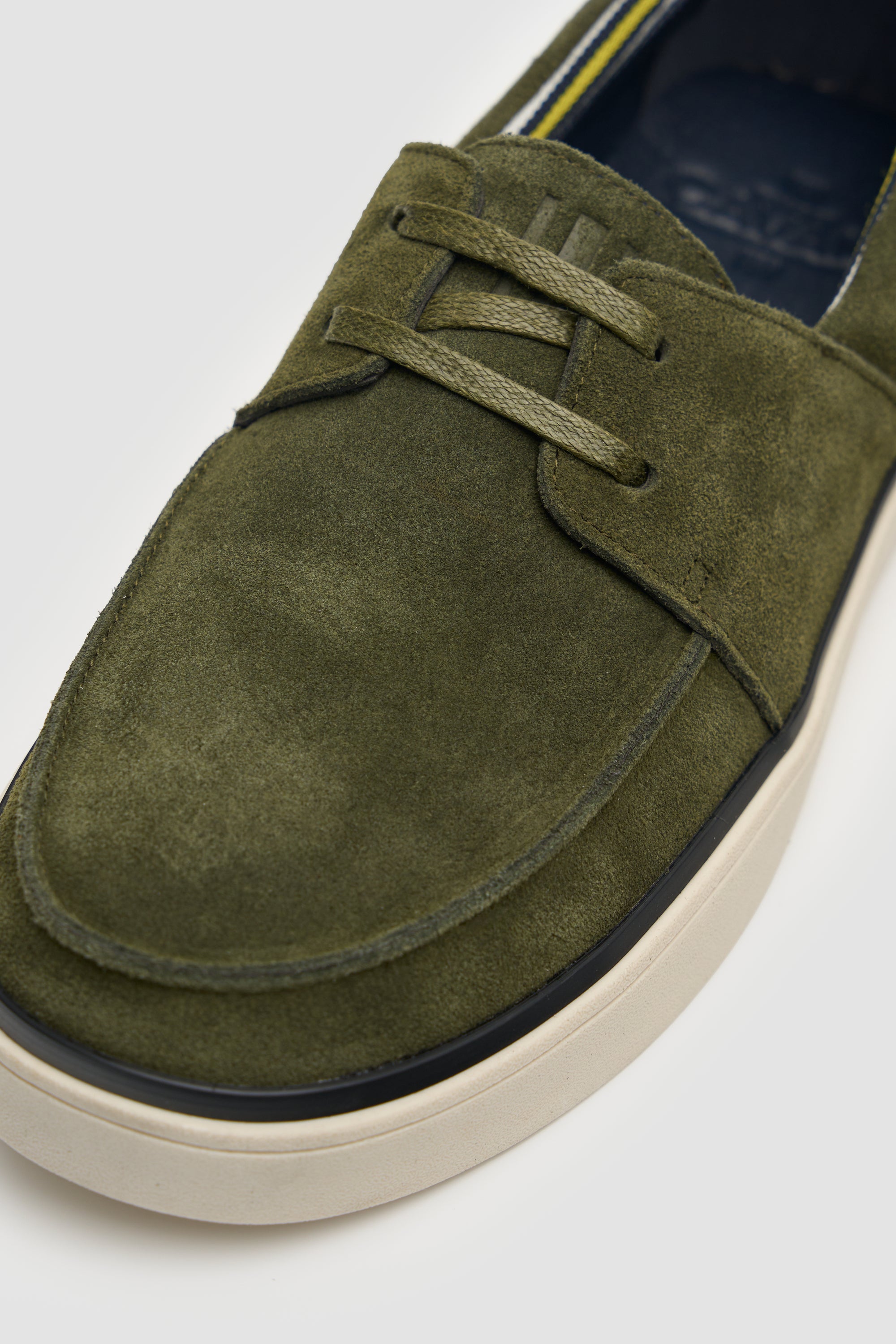 Amalfi Olive Suede Laced Boat Shoe