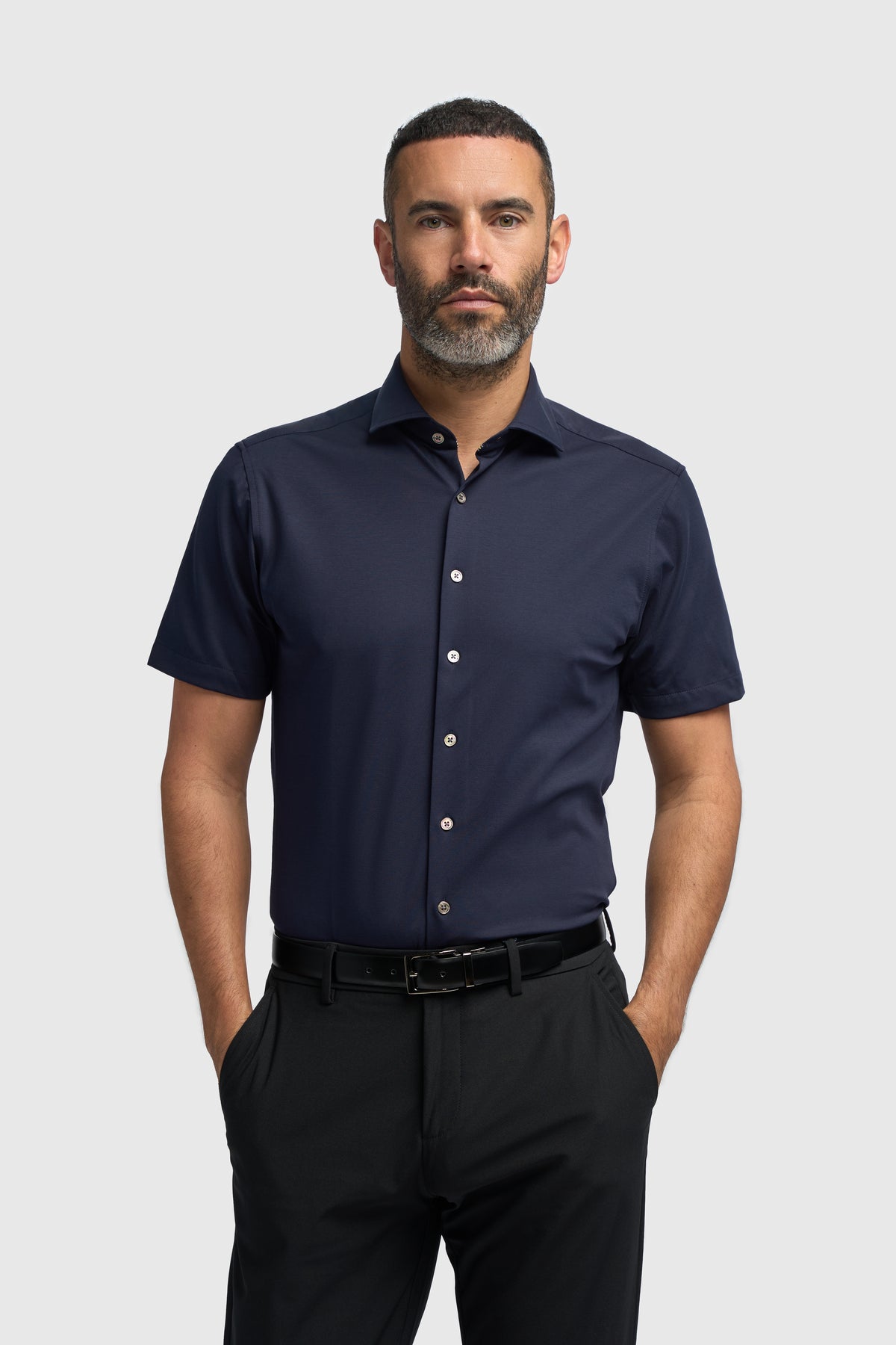 Ashley Navy Short Sleeve Shirt