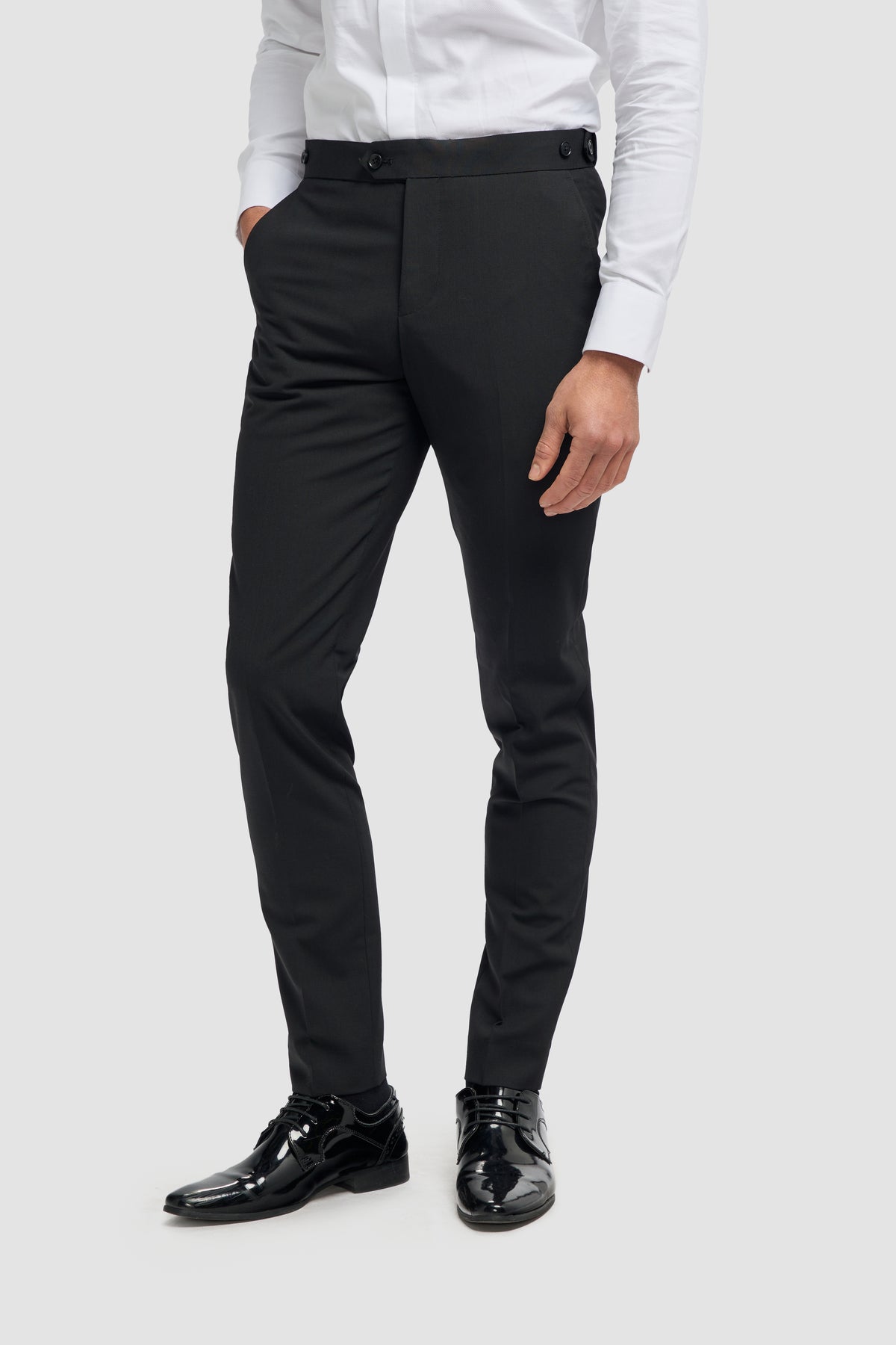 House of Cavani Aspen Black Trousers Front view