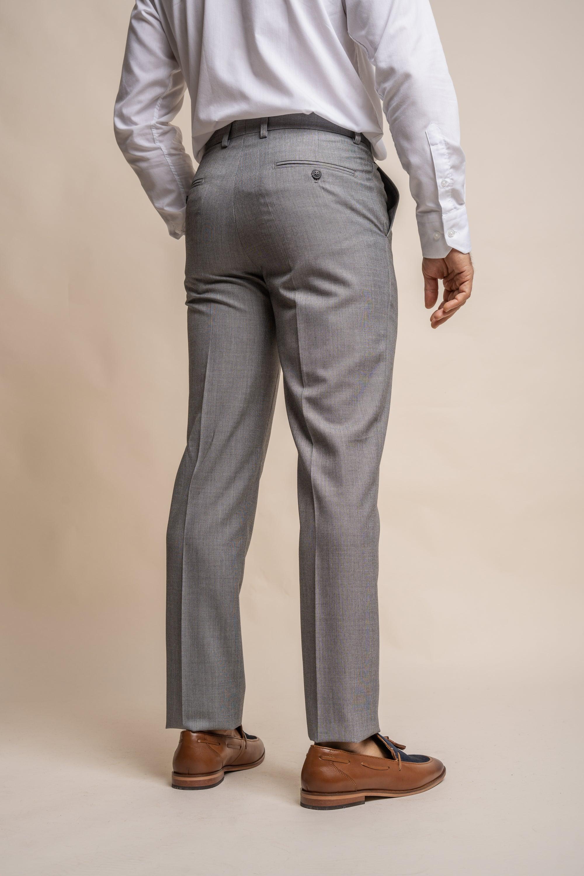 Reegan grey regular trouser back