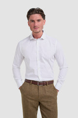 Shirt No. 635 White Round Neck Collar
