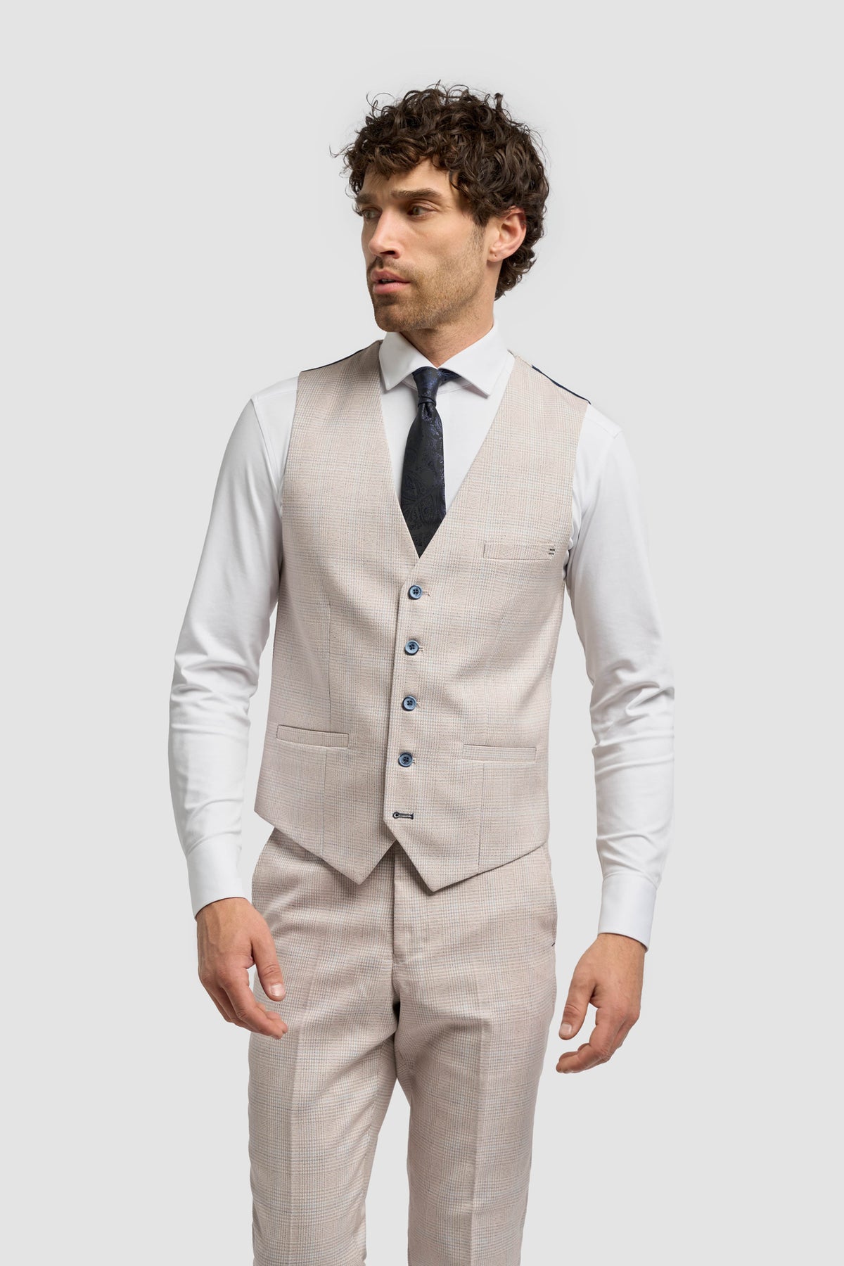 Caridi Beige Waistcoat