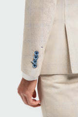 Caridi Beige Double Breasted Blazer