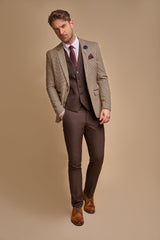 Caridi Brown Suit With Elwood Blazer Front