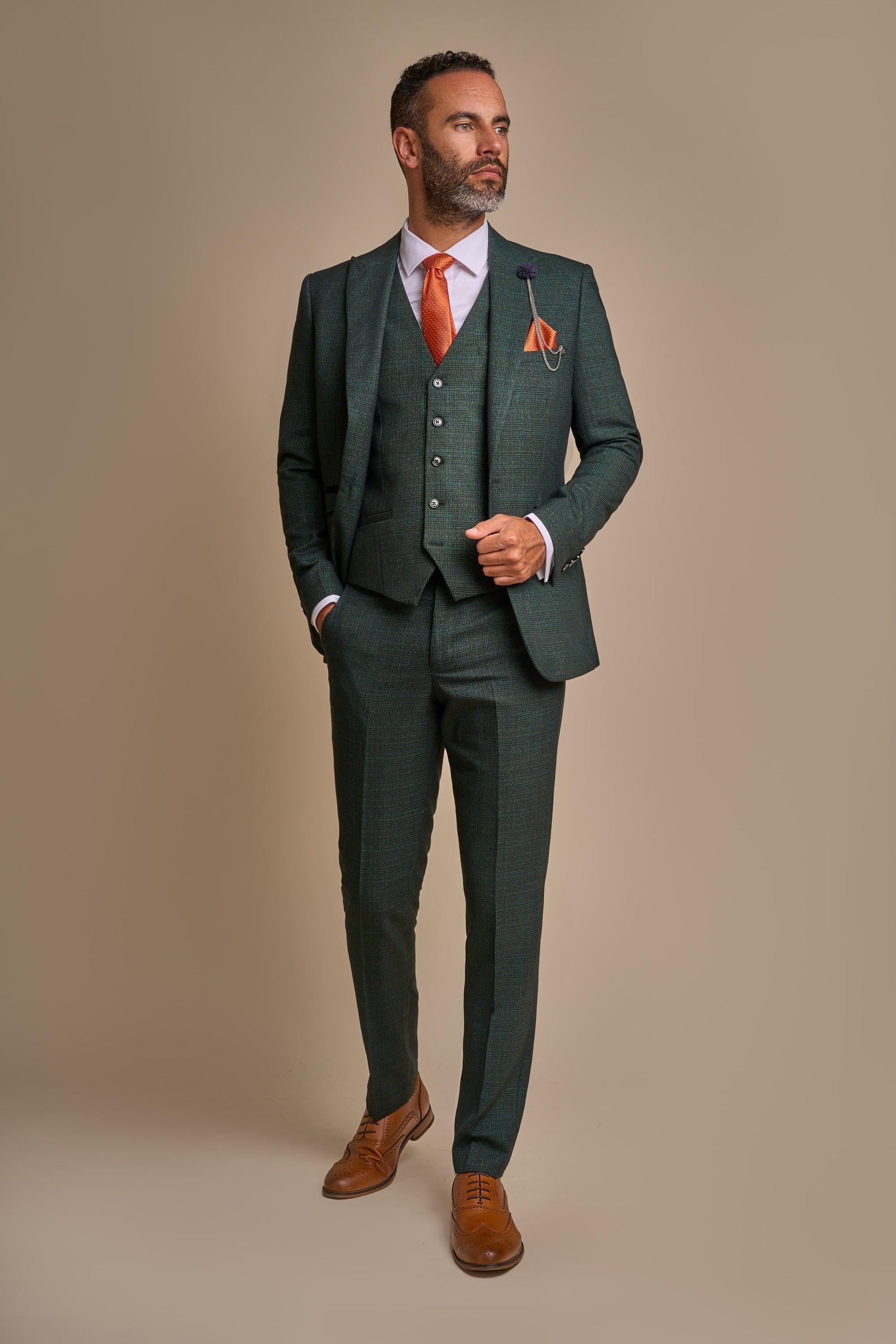 Caridi Olive Suit Front