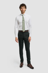 Caridi Olive Slim Fit Trousers