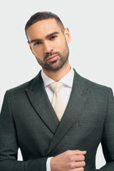 Caridi Olive Double Breasted Blazer
