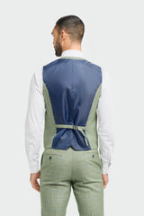 Caridi Sage Regular Check Three Piece Suit - House of Cavani