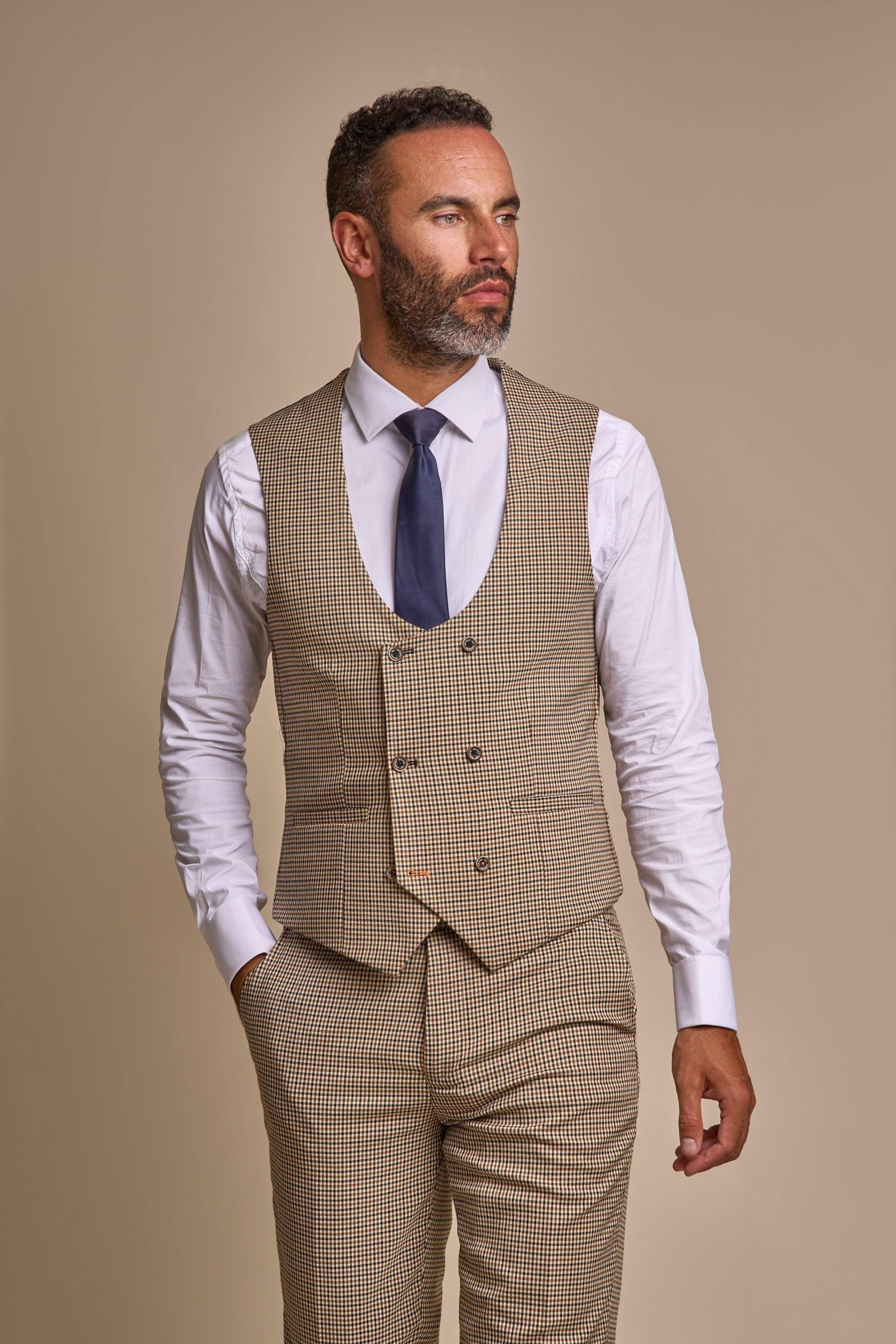 Elwood Double Breasted Waistcoat Front