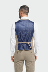 Elwood Houndstooth Double Breasted Waistcoat - House of Cavani